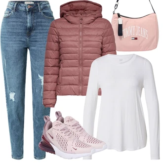 Outfity na zimu s Světle modrá/Modrá High Waist Džínové Kalhoty/Kotníková Bota/Boyfriend Džínové kalhoty/Džíny s Rozparkem/Kožené bundy/Džíny s Dírou/Girlfriend Džíny Pieces "Perfektní na zimu"