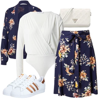 Outfity na zimu Ke kolenům Viskóza s Lilové barvy/Tmavě modrá/Modrá About You "Perfektní na zimu"