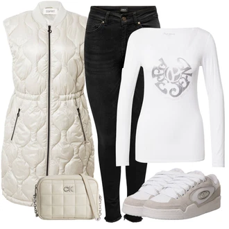 Outfit s Šedá Taška/Dlouhé Šaty/Dlouhá tylová sukně/Dlouhý Zimní Kabát/Doplňek Calvin Klein "Pestrobarevný outfit na jaro"