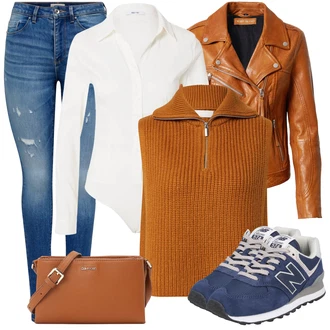 Outfit sa Plava Niska Tenisica New Balance "Praktičan look"