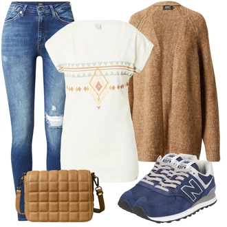 Outfit sa Plava Niska Tenisica New Balance "Proljetni outfit"