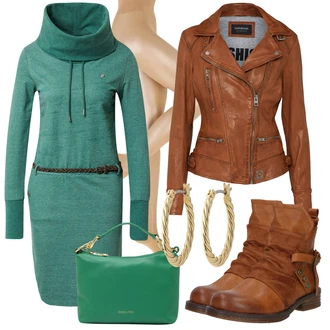 Outfit sa Crvena/Smeđa/Narandžasta/Bež Čizmica Kožna gležnjača/Podstavljena Gležnjača/Borbena Čizma/Vintage Gležnjača/Motociklistička čizma/Ravna Gležnjača Rieker "Savršen za proljeće"