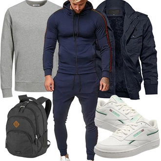 Outfit mit Trainingsanzug OneRedox "Sportliches Winter Outfit"