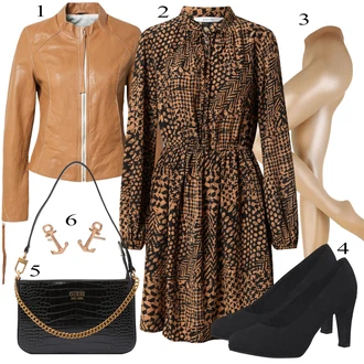 outfit mit Rjava/Bež/Zlati Dodatek za spodnje perilo/Športni dodatek/Hlačne nogavice/Hlačne nogavice velika velikost/Kompresijska nogavica/Nogavica proti trombozi/Najlonska nogavica "Pokrivalo za pomlad"