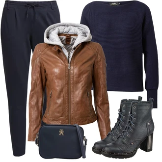Cool Outfit s Tmavě modrá/Modrá Sportovní kalhoty/Teplák/Tréninková Kalhoty/Ležérní Kalhoty/Žerzejová Kalhoty/Navlékací Kalhoty/Jogger Kalhoty Only "Stylový look na jaro"Look: Ležérní, Cool, Kancelář, Venkovní