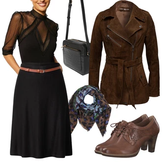 Outfit s Černá Šátek CODELLO "Stylový look na jaro"