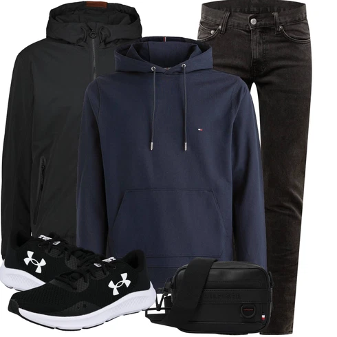 Elegant Schwarz/Dunkelbraun/Khaki/Grau/Dunkelgrau Slim Fit Jeans/Straight Leg Jean/Low Rise Jean/Winterjacke/Regular-Fit Jeans/Tapered-Jeans/Leder Schuhe/Lederjacke/Biker Jeans weekday kombinierenLook: Lack, Uni, Coole, Elegant, Old Money, Premium