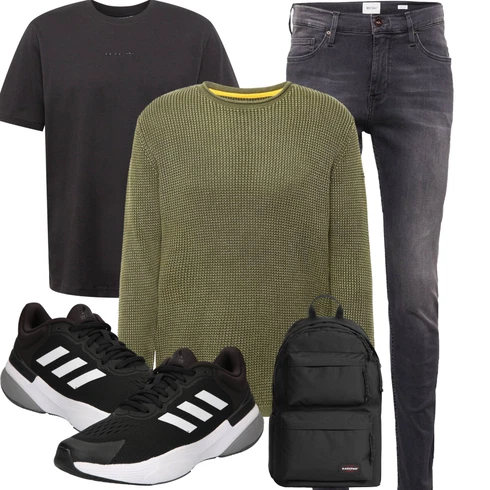 Dunkelgrau/Grau/Hellgrau/Dunkelblau Biker Jeans/Lederjacke/Slim Fit Jeans/Winterjacke/Leder Schuhe/ThermoJeans/Herren Lederjacke/Jeans mit Schlitz Mustang kombinieren