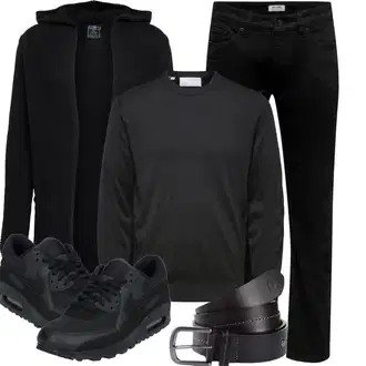 Outfit mit Schwarz Strickjacke Gefüttert/Wolle Strickjacke/Kaschmir-Strickjacke/Winter Strickjacke/Baumwoll Strickjacke/Lange Strickjacken/Stehkragen-Strickjacke Key Largo "Super für die Freizeit"
