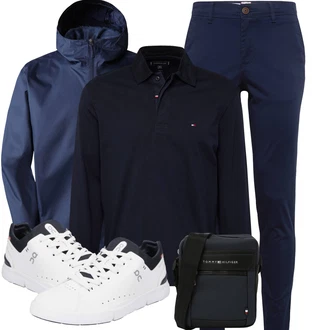 Unisex Outfit mit Dunkelblau/Hellblau/Blau Funktionsjacke/Sweatjacke/Sport Hoodie/Hoodie/Sport Sweatshirt/Ausgefallener Hoodie/Partner Hoodie/Wasserdichte Jacke/Wanderjacke/Kapuzenjacke/Windbreaker Jacke/Regenjacke/Trekkingjacke/Segeljacke/Laufjacke/Outdoorjacke The North Face "Super für die Freizeit"Look: Uni, Outdoor, Rad, Workwear, Skater, Sportlich, Unisex