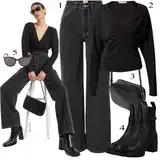 Crne Vrećaste Traperice Outfiti image