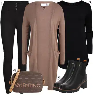 Visok Outfit sa Crna Hlača sa Stremenom/Skinny Hlače/Kožna Jakna/Tople Tajice/Tajice s Prorezom/Funkcionalne Hlače/Biciklistička Hlača/Treggings/Jeggings/Tajice Visokog Struka/Pletena Tajica/Termo Hlača VERO MODA "Tvoj otmjeni outfit"