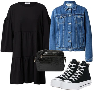 Krátká Outfit s Modrá/Tmavě modrá/Světle modrá Džínové Bund/Krátké Džínové Bundičky/Vintage Bund Nasty Gal "Vzhledy pro volný čas"