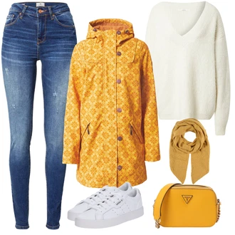 Outfit s Žlutá Nepromokavé Bund/Jarní bunda/Podzimní bunda/Outdoorové Bundy/Parka Přechodová Bund/Zimní Parka/Snowboardová Bund Blutsgeschwister "Vzhledy pro volný čas"