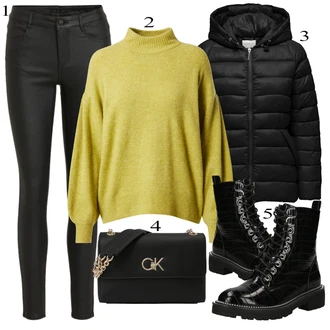 outfit mit Rumena Pletenina ESPRIT "Pokrivalo za pomlad"