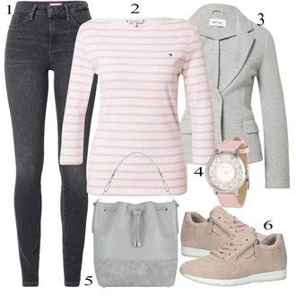 outfit mit Broš Zaponka Guess "Pokrivalo za pomlad"