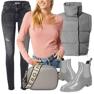 žakár Outfit s Šedá Taška/Taška Přes Rameno/Doplňek/Malá Taška maison hēroïne "Vzhledy pro volný čas"