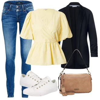 Chuck Taylor All Star Outfit s Bílá/Khaki/Krémová Plátěná teniska/Kožené tenisky/Úzká teniska/Nízká Teniska Converse "Vzhledy pro volný čas"