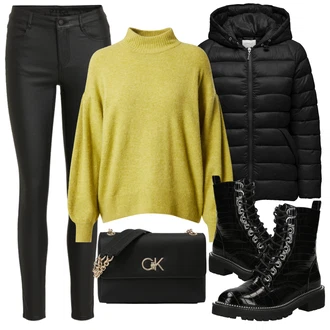 Outfit s Žlutá Sveter Svetr Niki ESPRIT "Vzhledy pro volný čas"