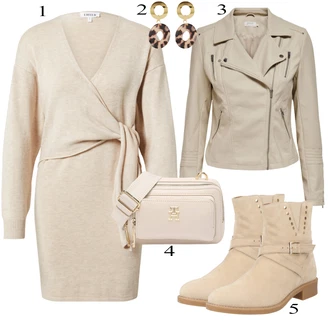 Kratka outfit mit Bež/Khaki/Rjava Plašč/Jakna Only "Pokrivalo za pomlad"