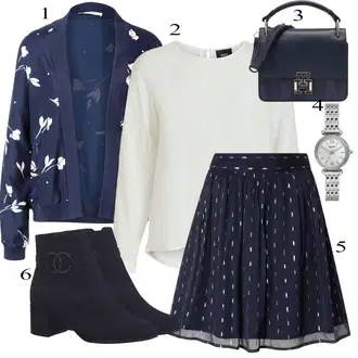 Kratka Outfit sa Tamnoplava/Plava Suknja About You "Tvoj otmjeni outfit"