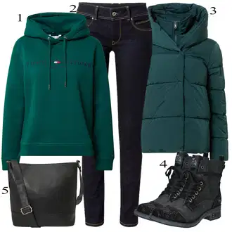 Premium Outfit sa Tamnoplava Hlače Bootcut Hlača/Zvonaste Hlače/Hlače s Prorezom/Lepršave Hlača/Traperice Pepe Jeans "Tvoj otmjeni outfit"Look: Rap, Stil, klasický, Običan, cool, 70-ich, Vanjski, Premium
