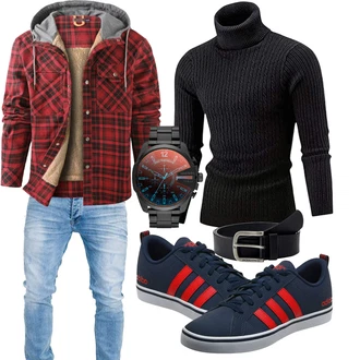 Winter Outfits Groß mit Rot Mr.Stream "Winterliches Freizeit Outfit"