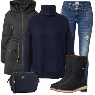 Outfity na zimu s Černá ESPRIT "Zimní look"