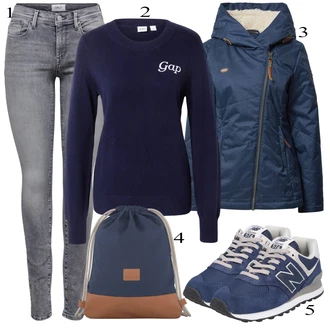 Zimske Outfiti Bombaž mit Pletene velika velikost GAP "Zimska oblačila"