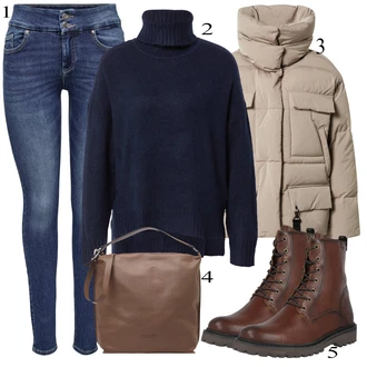 Zimske Outfiti mit Rdeča Tom Tailor "Zimska oblačila"