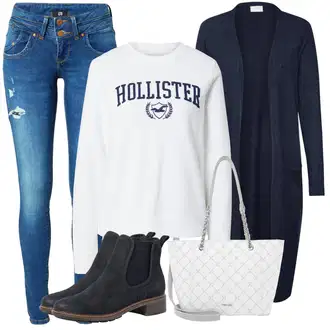 Zapínání na knoflíky Dlouhé Outfit s Tmavě modrá Pletenina veľkej veľkosti/Šaty Móda Pro Plnoštíhlou Vila "Zimní look"