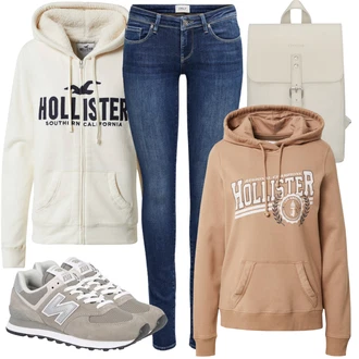 Outfit s Šedá Zimní bota/Teniska/Nízká bota na podpatku New Balance "Zimní outfit pro volný čas"