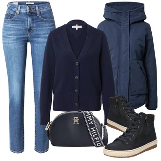 Outfity na zimu s Tmavě modrá/Světle modrá Nezařazené Alife and Kickin "Zimní outfity"