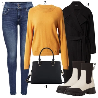 outfit mit Rumena Pletenina VERO MODA "Zimska oblačila"