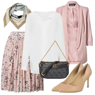 Outfit s Béžová Bota Guess "Zimní outfity"