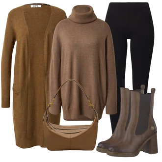 Dlouhé Outfit s Černá Bavlněné Legíny/Neprůhledný Legíny/Tregíny/Pletený Legín/Legíny s Podšívkou/Legíny s Rozparkem/Termo Kalhoty/Kožená bunda/Teplé Legíny/Formovaná Legína/Legíny s Vysokým Pasem Pieces "Zimní outfity"