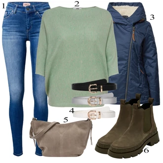 outfit mit Črna Chelsea Škornj Edited "Zimska oblačila"