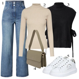 outfit mit Bela/Siva/Zelena/Svetlo modra/Srebrna Superga Usnjene superge/Superge Nizka/Plato-Sneaker/Ozka Superga/Superge Z Bočno Zadrgo karl lagerfeld "Zimska oblačila"
