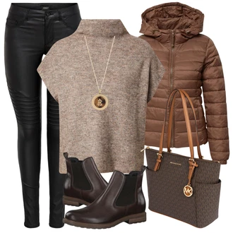 Outfit s Šedá Svetrová Vest/Svetr Niki florence by mills exclusive for about you "Zimní outfity"