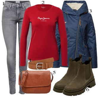 outfit mit Črna Chelsea Škornj Edited "Zimska oblačila"