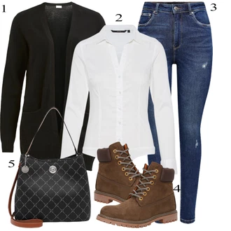 Bombaž outfit mit Krem/Bela Srajca/Bluzasti Body/Slim Fit Bluza VERO MODA "Pokrivalo za pomlad"
