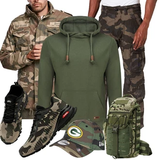 Outfit mit Braun Unkategorisiert Brandit, Dunkelgrün/Dunkelblau/Khaki Brandit "Army Outfit"