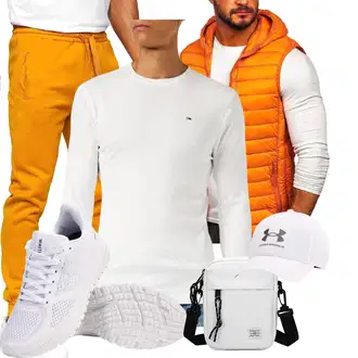 Frühlings Outfits Leichte mit Grau Unkategorisiert Long Keeper, Weiß Unkategorisiert Under Armour "Buntes Outfit für den Frühling"
