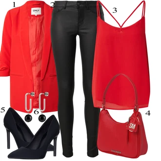 Mokrega videza outfit mit Črna/Bela Usnjena Hlača/Pajkice Leginge v Videzu Usnja/Usnjena pajkica/Treggings/Skinny Hlače/Hlače iz Imitacije Usnja Pieces "Pokrivalo za pomlad"Look: Stil, Emo, Kul, Stari denar, Zunaj, Brez šivov, Techno, Mokrega videza