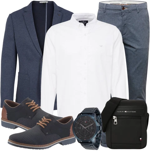 Grau/Dunkelblau/Hellblau/Blau Twill Hose/Slim Hose Jack & Jones kombinieren
