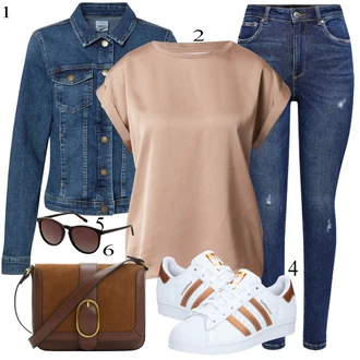 90. leta outfit mit Temno modra/Modra Kavbojke z Razporkom/Usnjena Jakna/Usnjene Čevlje/Zimska jakna/Kavbojke na Poteg/Push up Kavbojke/Kavbojke Visokega Pasu/Kavbojke z Luknjo/Usnjene jakne/Ženske 7/8 Kavbojke/Gležnarji Only "Pokrivalo za pomlad"Look: Stil, 90. leta, Kul, Disko, Francoski, Modernen, Stari denar