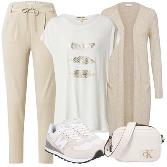 Outfit s Béžová/Šedá Taška/Dlouhý Zimní Kabát/Dlouhá tylová sukně/Dlouhé Šaty/Doplňek Calvin Klein "Cool vzhled na jaro"