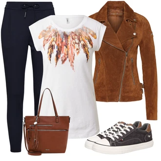 Outfit s Béžová/Hnědá/Šedá/Khaki Bunda s Bočním Zipem/Kožené Bund Kožená vintage bunda/Bunda z Umělé Kůže/Motorkářské Bund/Motorkářská bunda Freaky Nation "Cool vzhled na jaro"