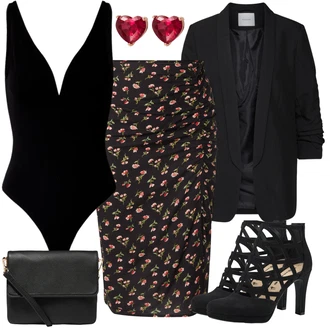 Outfity pro zábavu 50. Let s Růžová/Červená/Fialová/Žlutá About You "Cool vzhled na jaro"Look: 50. Let, 90tá léta, Vintage, 40 léta, Krásný