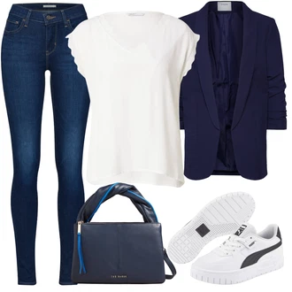 Outfit s Černá Taška Přes Rameno Ted Baker "Cool vzhled na jaro"